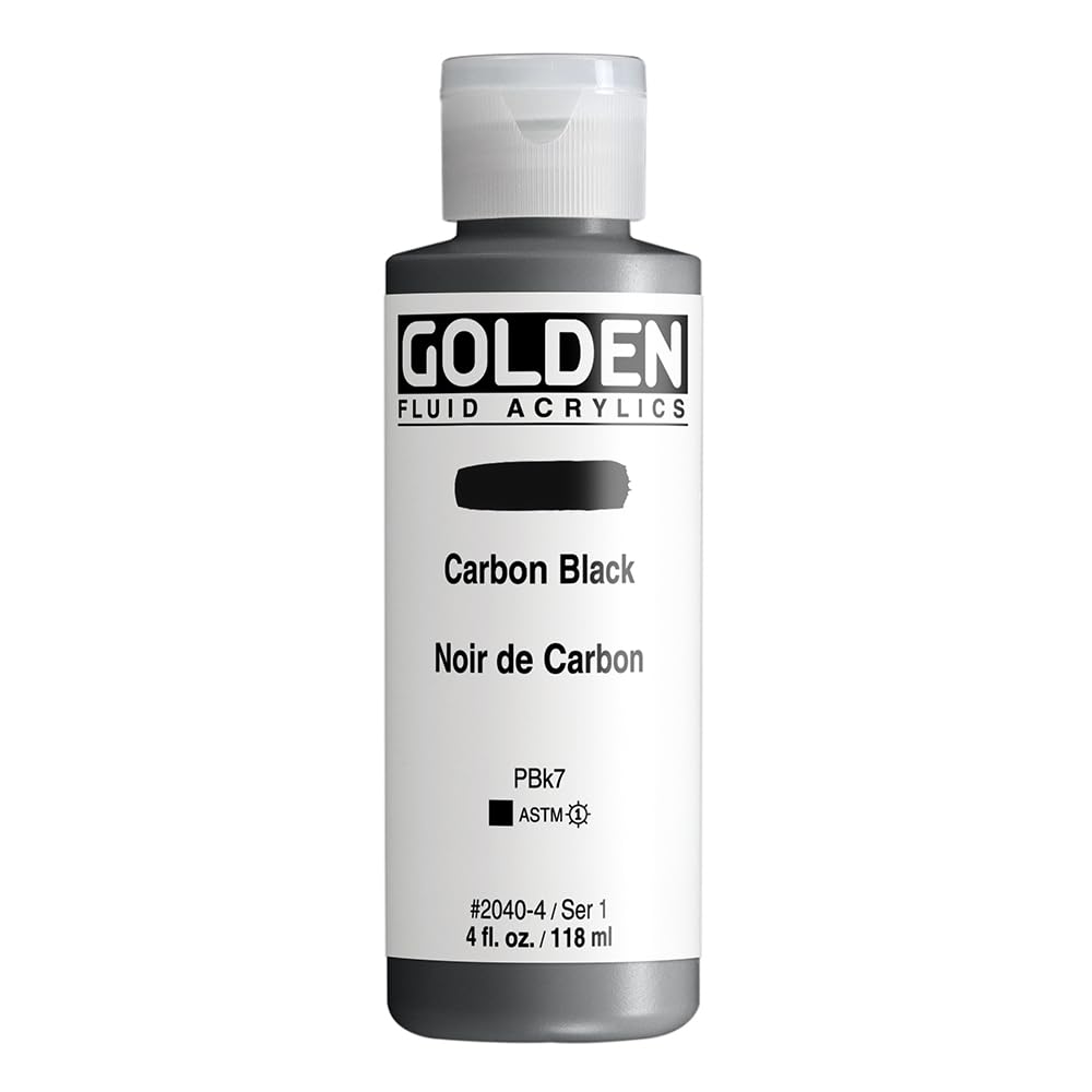 Golden Fluid Acrylic 118ml Carbon Black