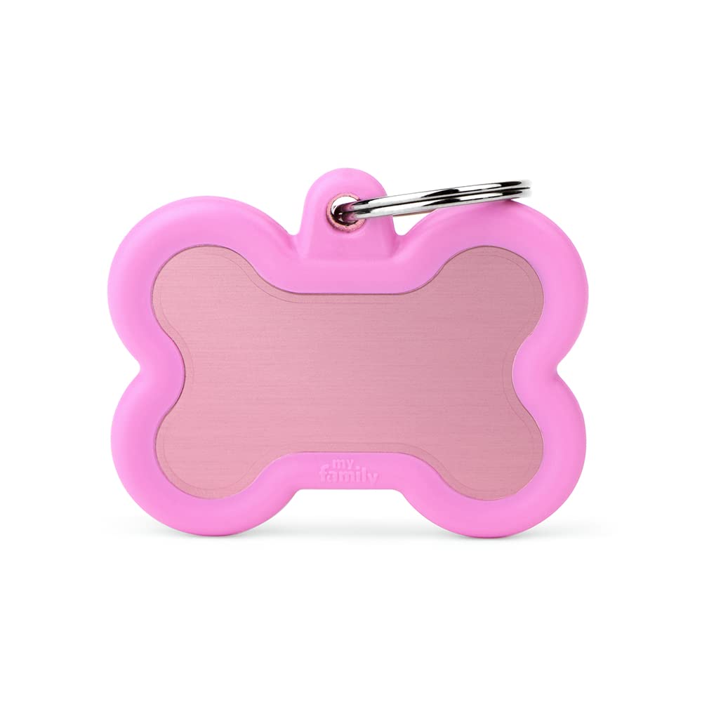 My Family Pet ID Tag Hush Bone / Pink