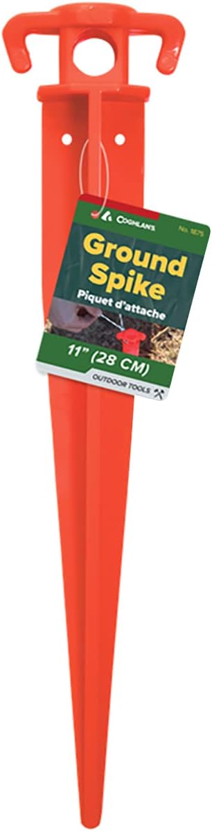 Coghlans Camping/Outdoor 28cm Ground Spike Tent Peg - Red