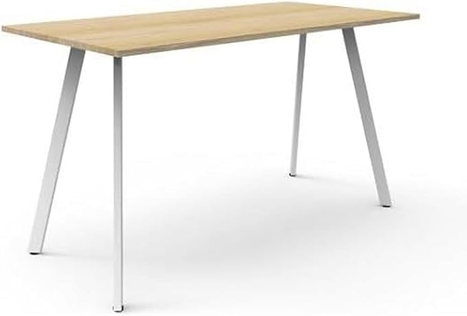 Rapidline Eternity High Bar Table W1500 x D750 x H1050mm Natural Oak Top White Frame - AfterPay & zipPay Available