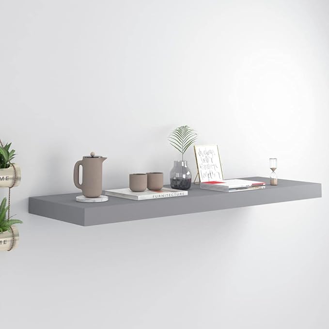 vidaXL - Floating Wall Shelf MDF - White - 23x23.5x3.8 cm