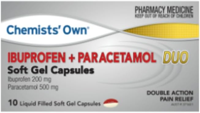 Chemists' Own Ibuprofen + Paracetamol Duo Soft Gel Capsules 10 Pack