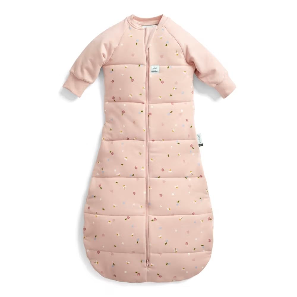 ergoPouch Jersey Sleeping Bag 2.5 Tog Sleeved Daisies 3-12M