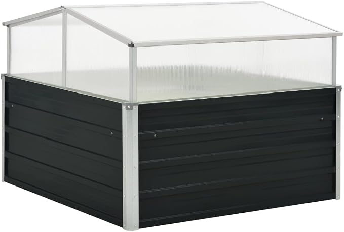 vidaXL - Greenhouse Galvanised Steel - Anthracite - 100x100x77 cm