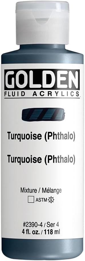 Golden Fluid Acrylic 118ml Turquois (Phthalo)