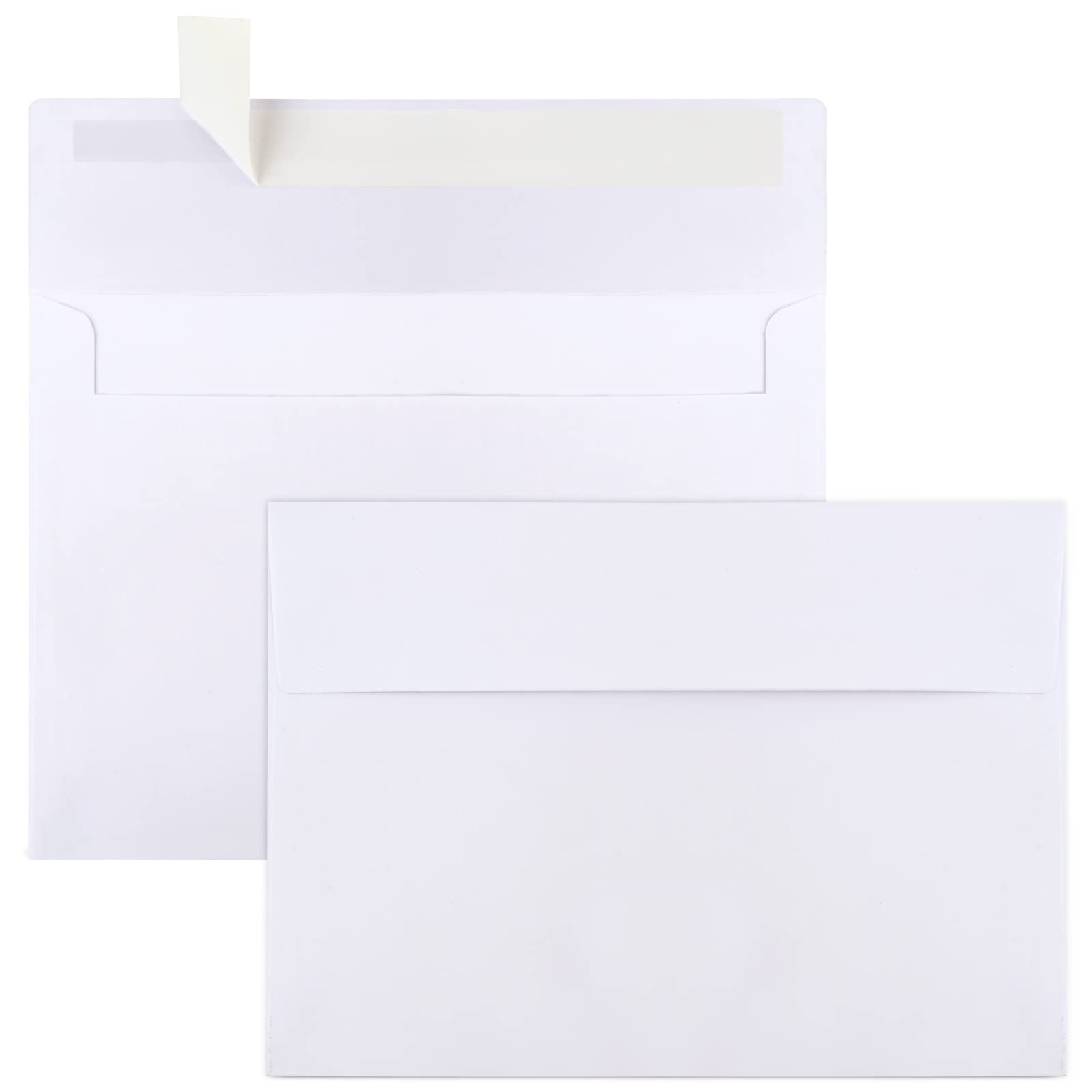 Joyberg 50 Packs 5x7 Envelopes, White A7 Envelopes for Invitations, Printable, Self Seal for Weddings, Invitations, Photos, Postcards, Greeting