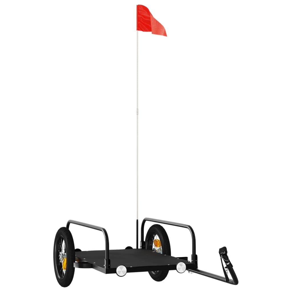Bike Cargo Trailer Black 122x53x31 cm Iron