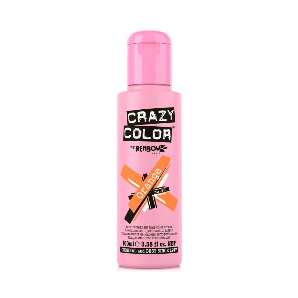 Crazy Color Semi Permanent Hair Colour - Orange 60 100ml