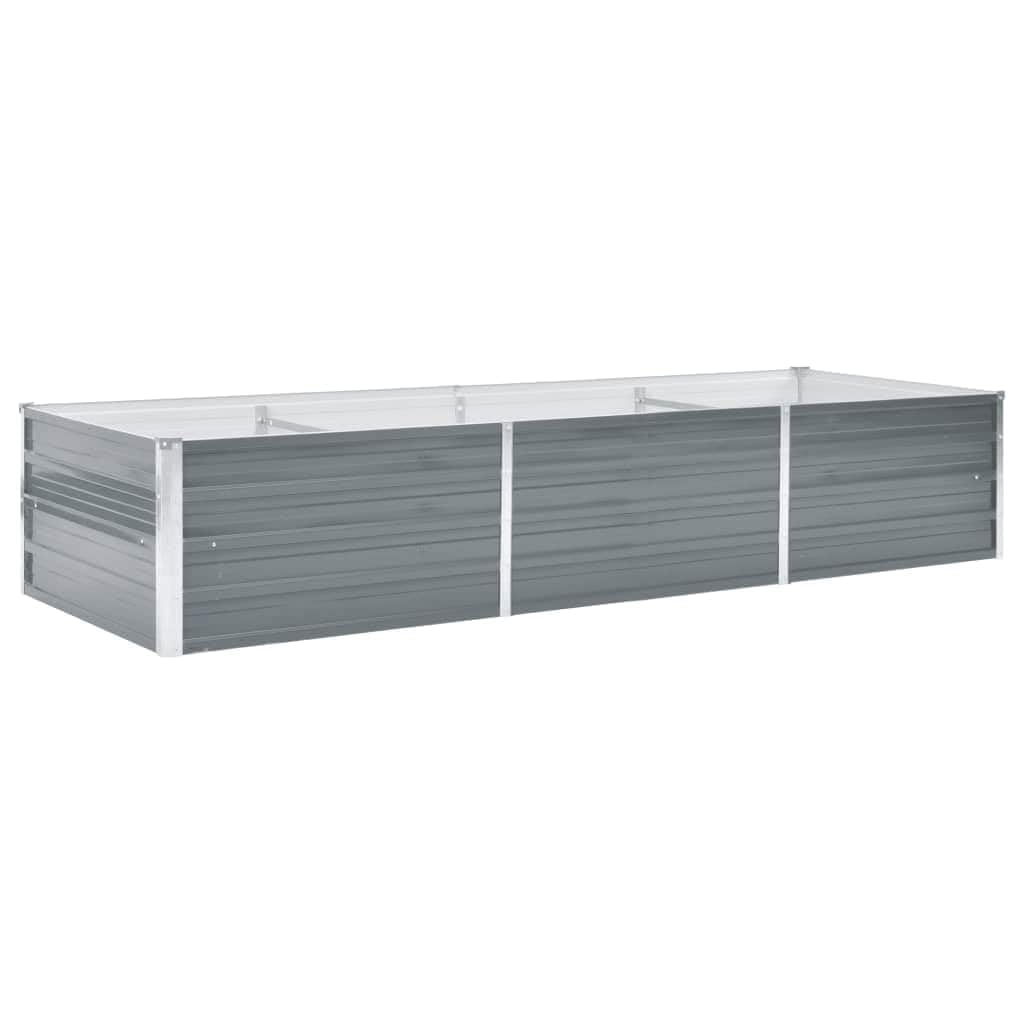 Garden Raised Bed Galvanised Steel 240x80x45 cm - Grey