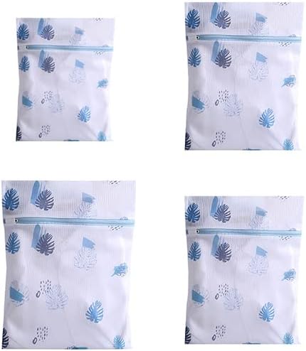 4pcs Cute Delicates Wash Bag Laundry Lingerie Bra Washing Pack Set Clothes Case - Blue