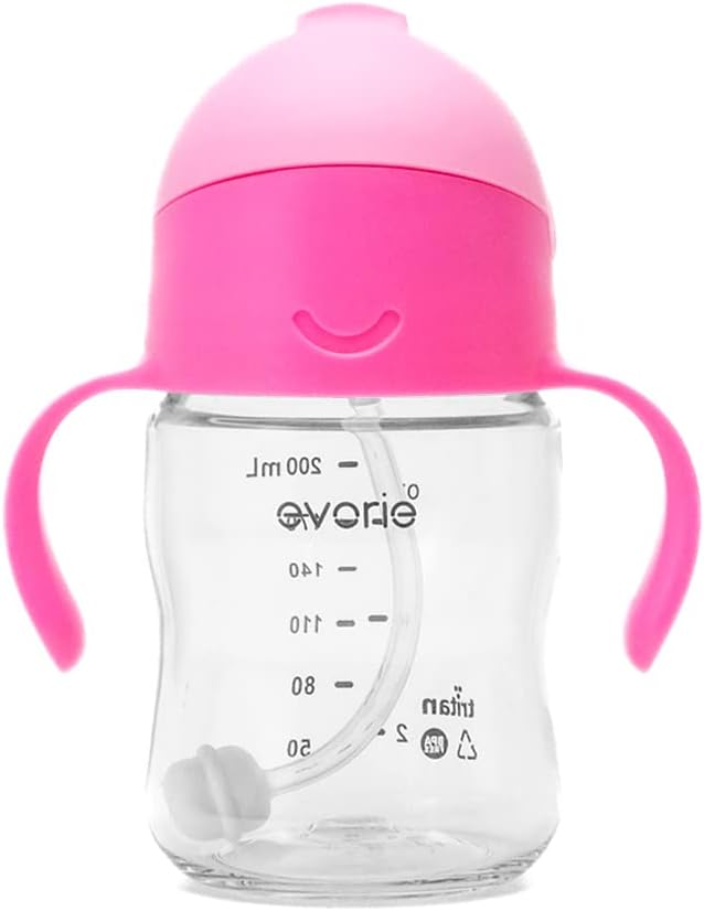 Evorie Tritan 360 Straw Sippy Cup, Spill-proof & Leak-proof Toddler Drink Bottle, 200ml