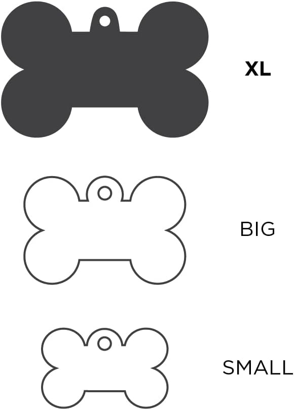 My Family Basic Bone Pet ID Tag (Light Blue) - XL