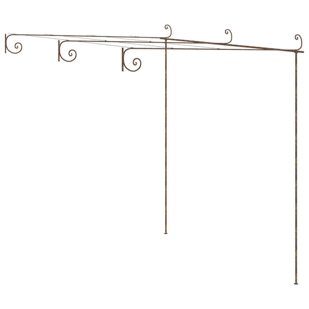 vidaXL - Garden Pergola Antique Iron - Brown - 3x3x2.5 M
