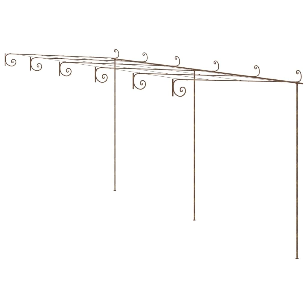 Garden Pergola Antique Brown 6x3x2.5 M Iron
