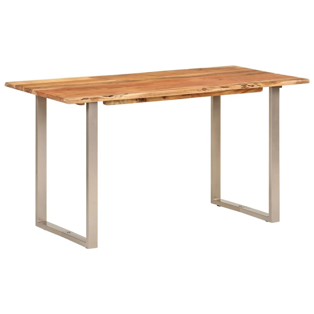 vidaXL Dining Table 140×70×76 cm Acacia Solid Wood
