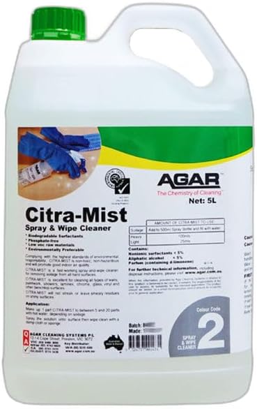 Agar Citra Mist Spray and Wipe GECA Certified 1Lt