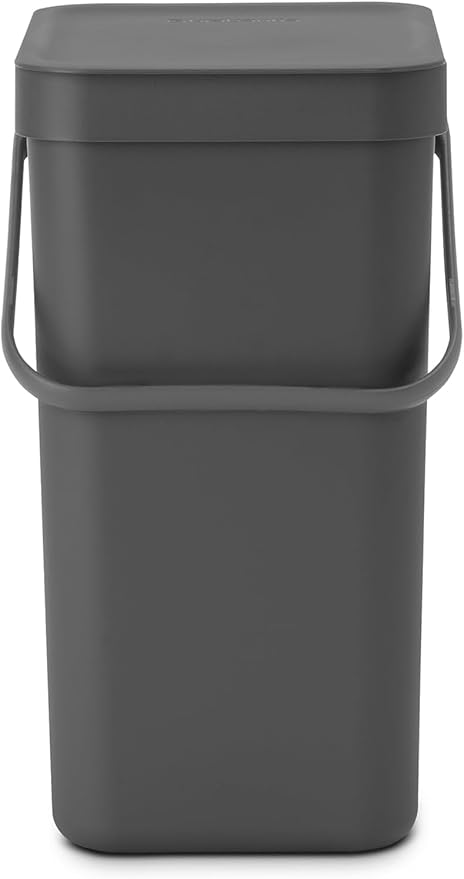 Brabantia Sort & Go Waste Bin, 12 Litre, Grey