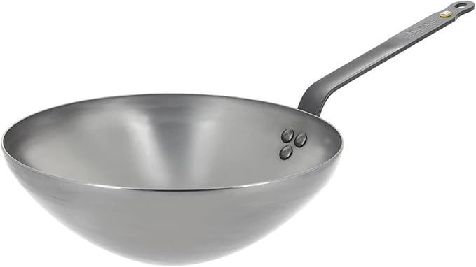 De Buyer Mineral B Element Wok Ø24 cm - Woks Iron Stainless Steel - 5618.24
