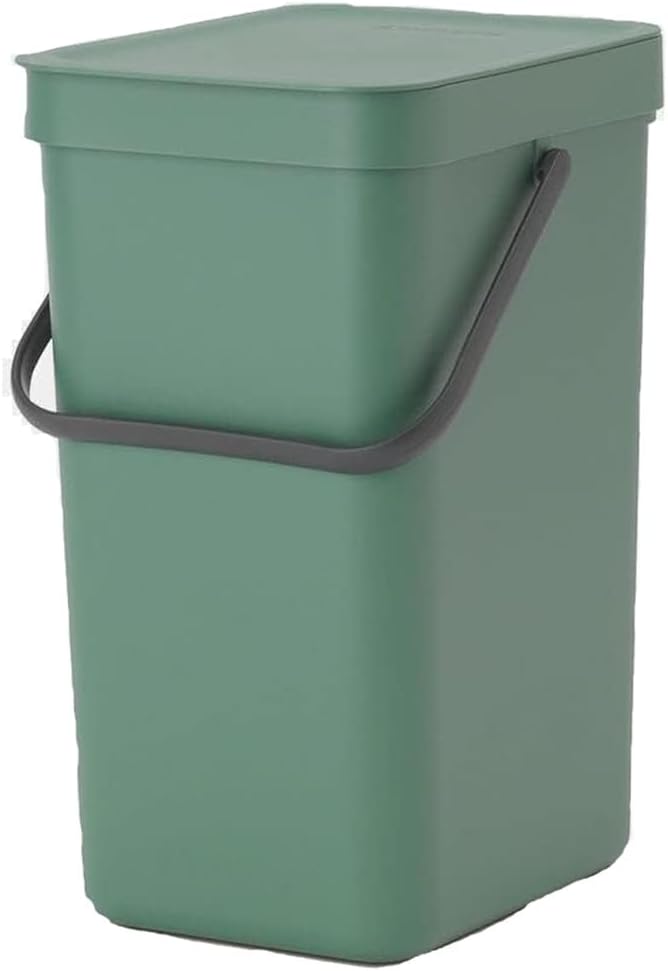 Brabantia Sort & Go Waste Bin, 12 Litre, Fir Green