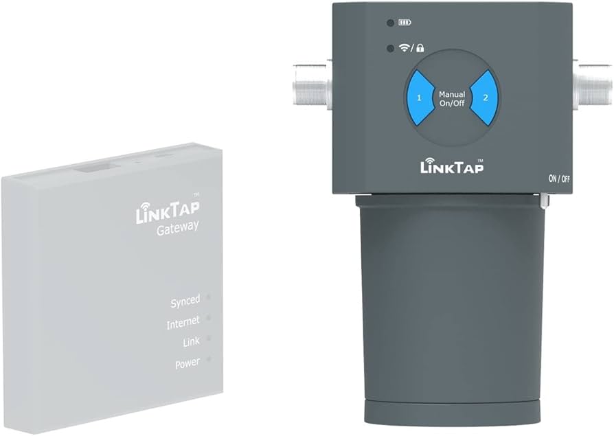 LinkTap Indoor/Outdoor Smart Sprinkler Controller - Requires Gateway - Battery Powered, Automatic Rain Skip, Better Range Than Wi-Fi, Easy Install,