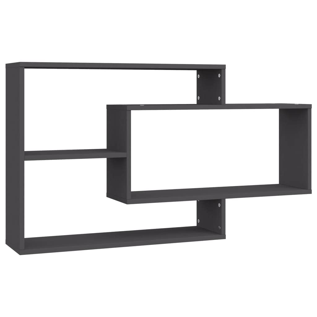 vidaXL - Wall Shelves Chipboard - Grey - 104x20x58.5 cm