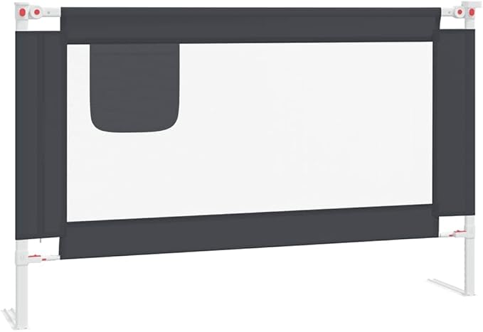 vidaXL Toddler Safety Bed Rail Dark Grey 120x25 cm Fabric