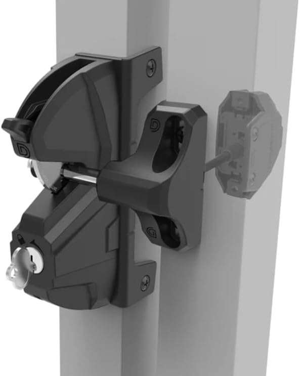D&D LokkLatch Deluxe Gate Lock Key Lockable Keyed Alike Black LLD3LA