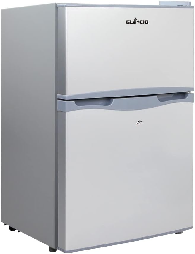 Glacio 65L Portable Fridge Bar Freezer Cooler Upright 12V/24V/240V Caravan Car Silver