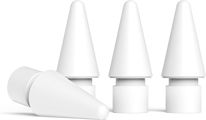 elago [4 Pack] Replacement Pencil Tips Compatible with Apple Pencil C Type, Compatible with Apple Pencil 2nd & 1st Generation, Wear-resistant High