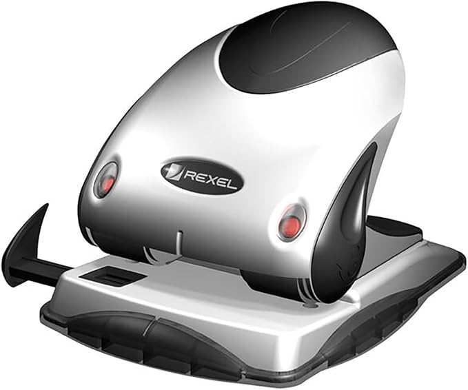 Rexel Premium 2 Hole Punch Large 40 Sheet Silver/Black