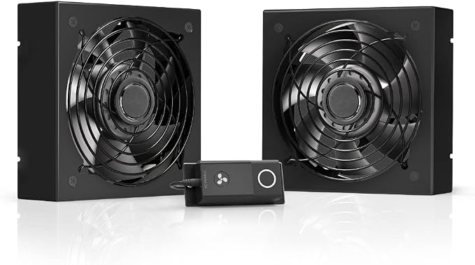 AC Infinity Rack Roof Fan Kit Dual Cooling-Fans with Speed Controller