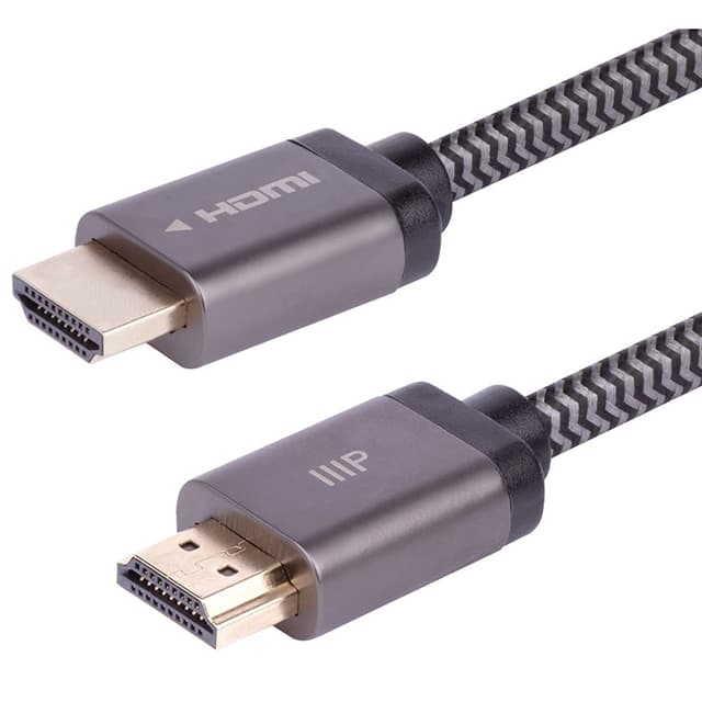 Monoprice 8K Certified Braided Ultra High Speed HDMI Cable, 10ft, Black