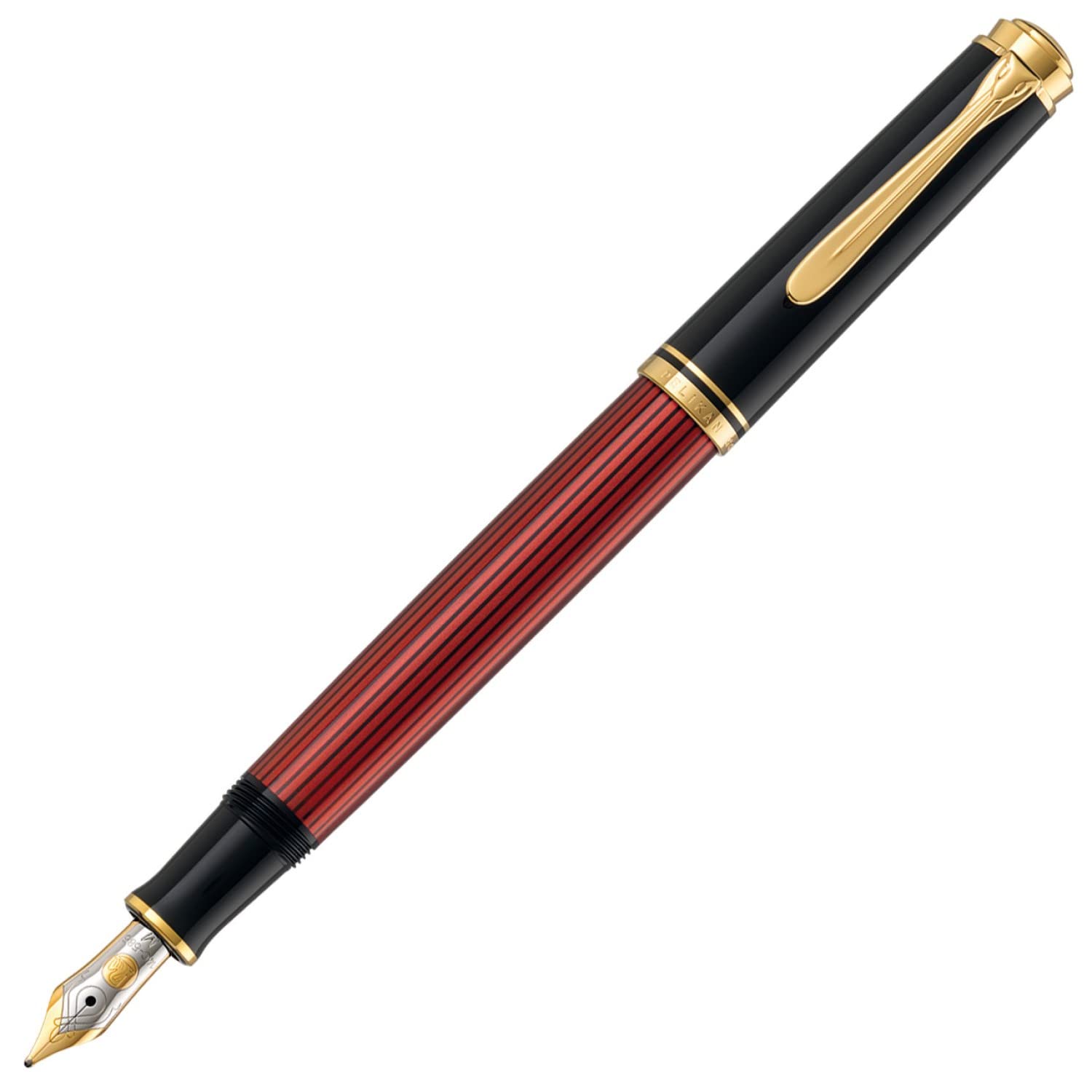 Pelikan Souveran M600 Fountain Pen Black / Red B - Broad