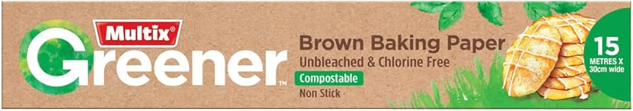 Multix Greener Brown Baking Paper 15m x 30cm