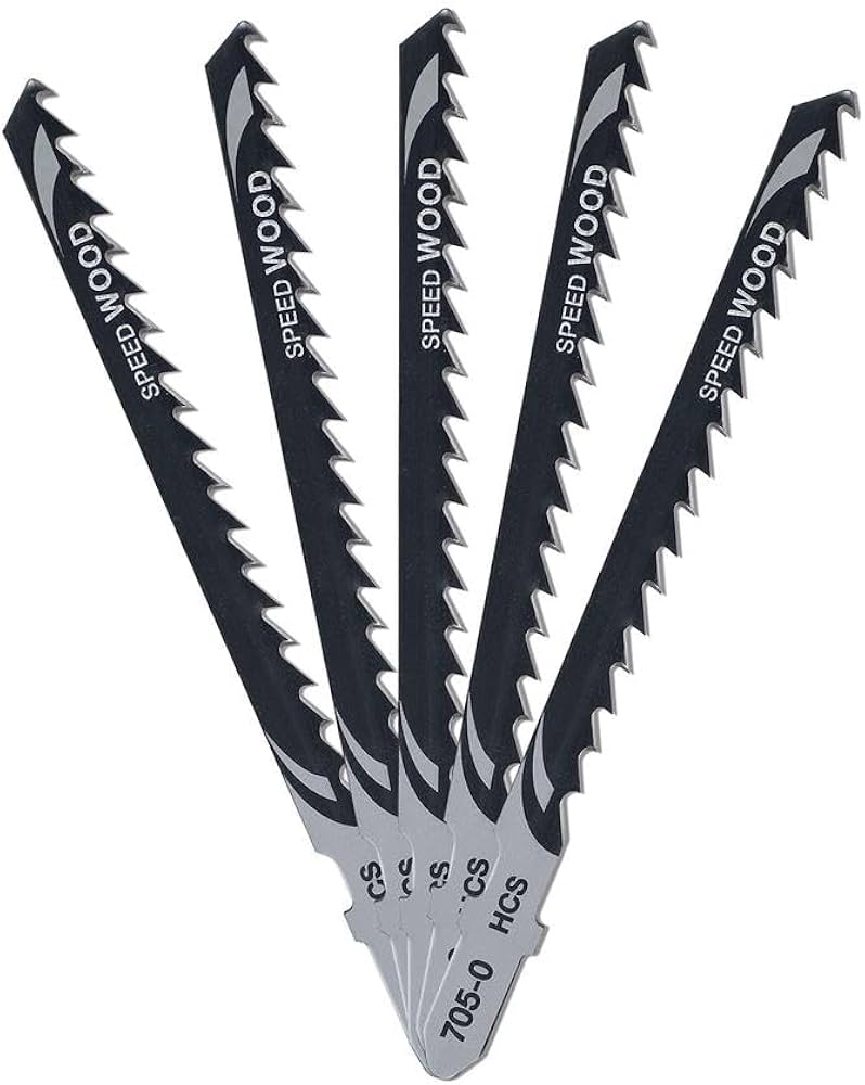DeWalt 100mm 4 TP Curved Wood Jigsaw Blade 5pc DT2077-QZ