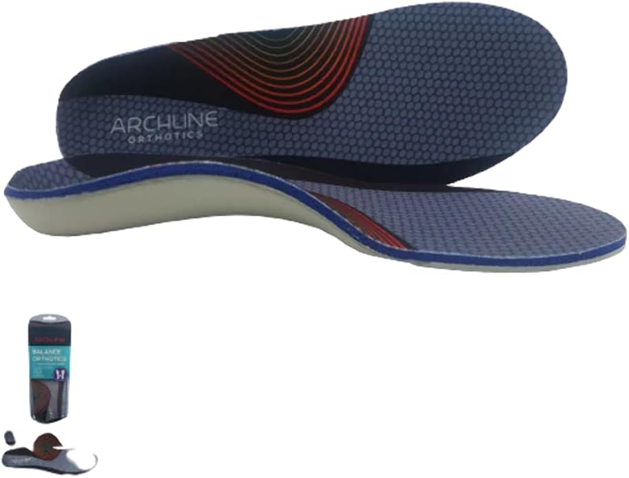 Archline Orthotic Insoles Balance – Full Length | Plantar Fasciitis Foot Pain Relief Euro 47/Mens US 14