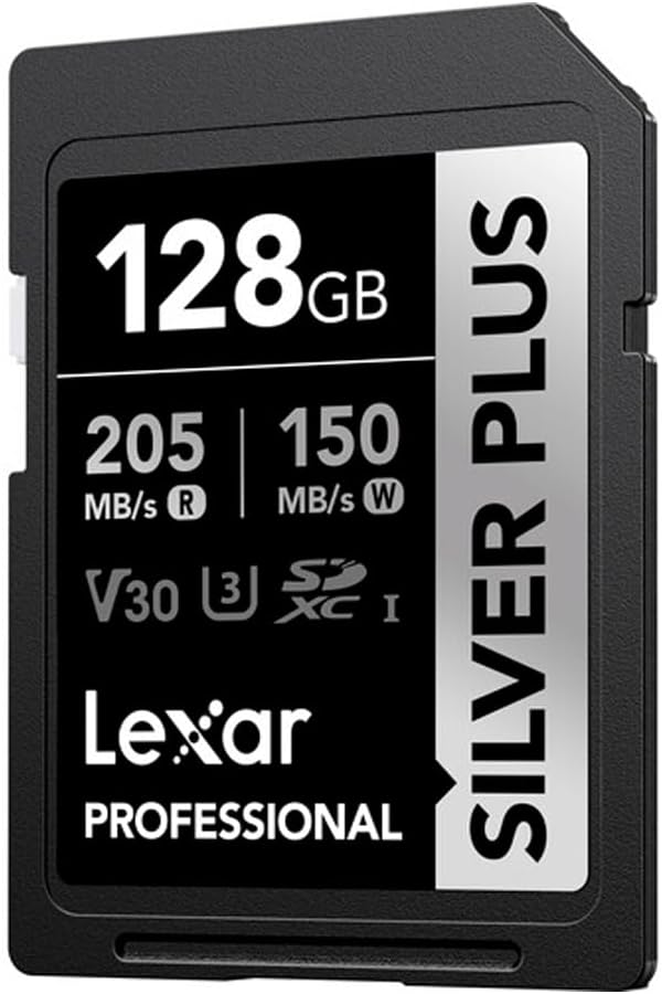 Lexar Professional 128GB Silver Plus SDXC UHS-I Card