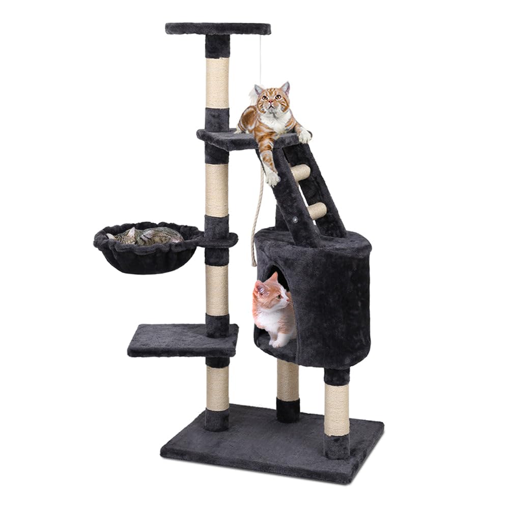 i.Pet 120 cm Cat Tree Scratching Post Tower Condo House