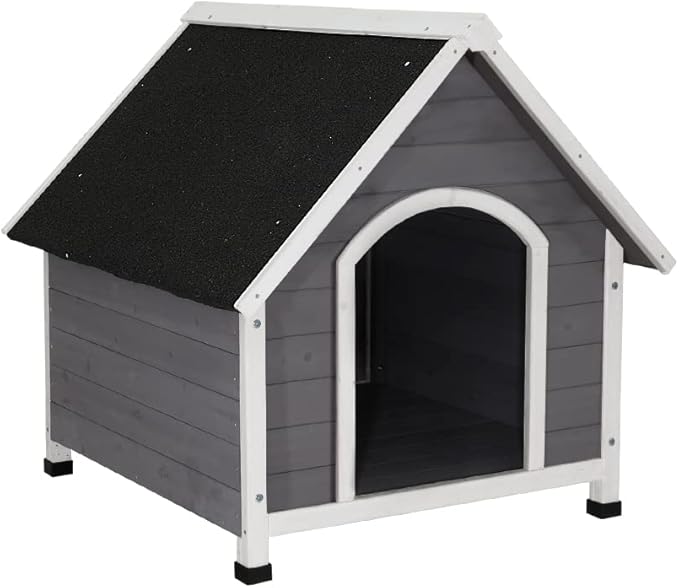 i.Pet Dog Kennel House Wooden Outdoor Indoor Puppy Pet House Weatherproof Large