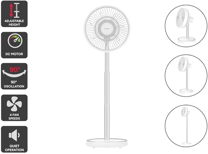 Kogan Rechargeable Oscillating DC Fan