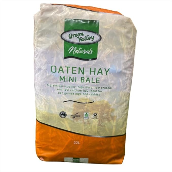 Green Valley Naturals Mini Oaten Bale Hay, 22 Litre