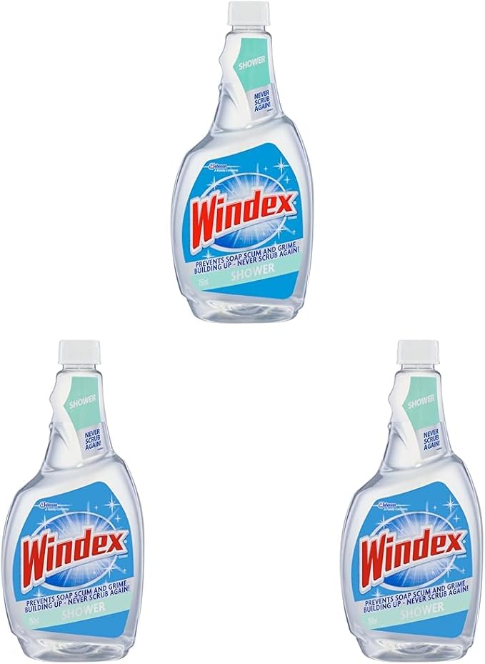 Windex Shower Cleaner Refill 750ml Bottle Bathroom Bath Toilet Surfaces Cleaning