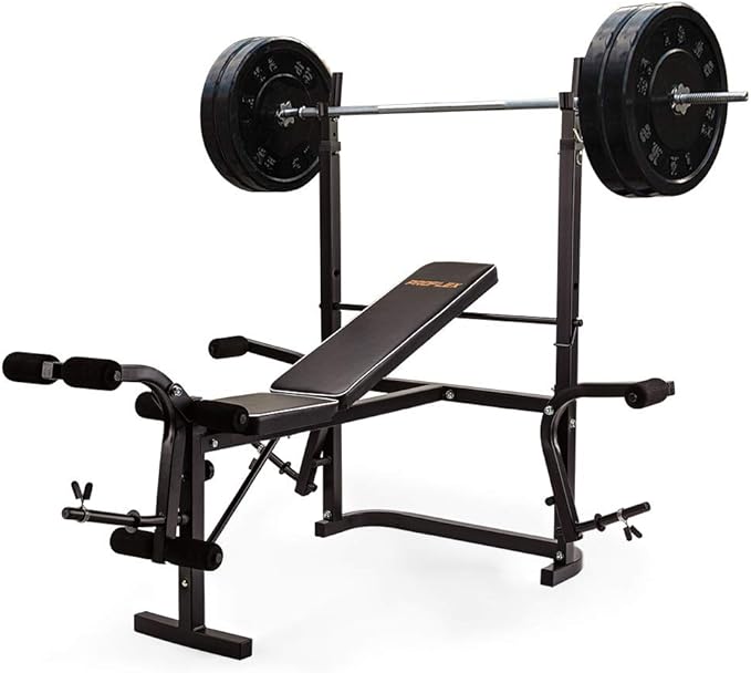 PROFLEX 7in1 Weight Bench Press Multi Station Home Gym Leg Curl Equipment Set
