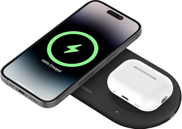 Belkin Boost Charge Qi2 Pro 2 in 1 15W Wireless Charger Black