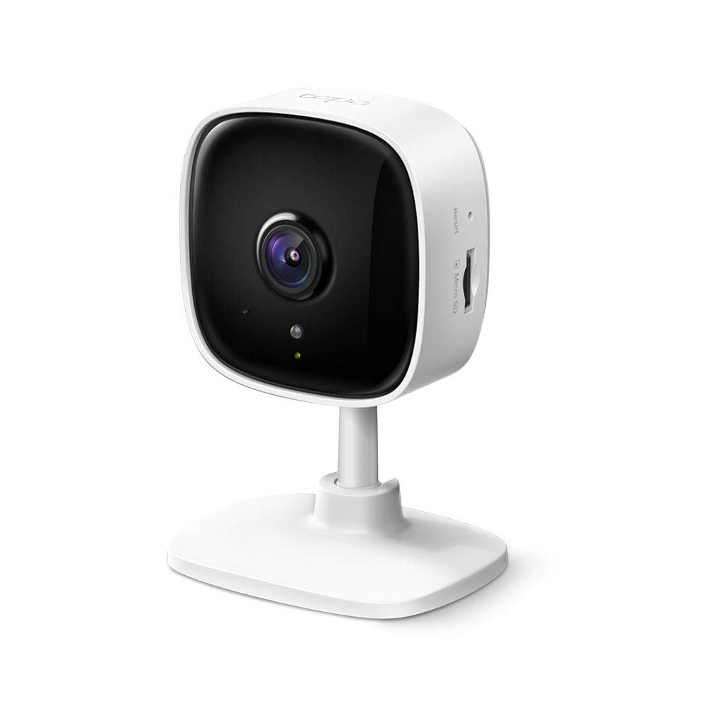 TapoMini Smart Security Camera, Indoor CCTV, Works with Alexa&Google Home, No Hub Required, 1080p, 2-Way Audio, Night Vision, SD Storage, Device Shari