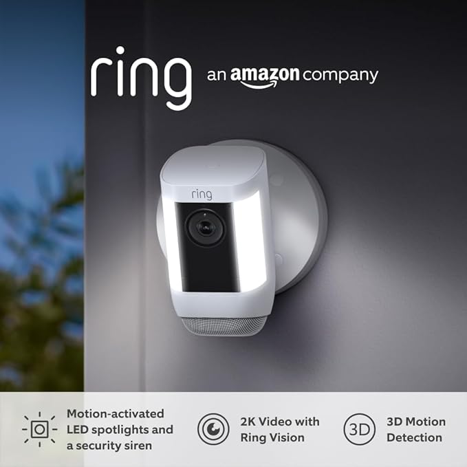 Ring Spotlight Camera Pro Wired, White