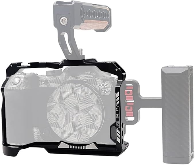 Metal Camera Cage for Canon EOS R7 Stabilizer Rig - Black