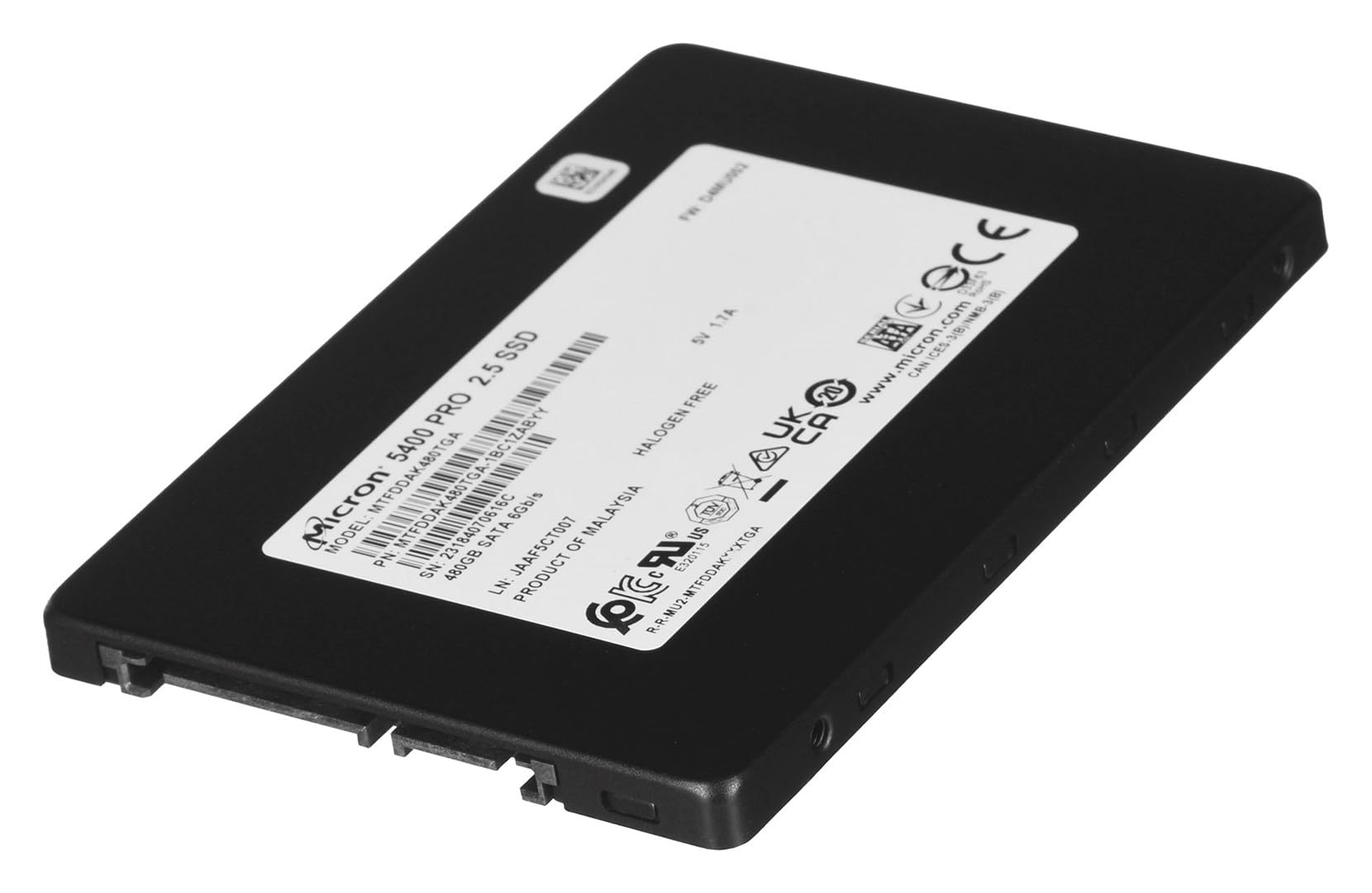 Micron 5400PRO 480GB Enterprise SATA 2.5" SSD
