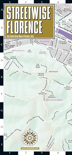 Streetwise Florence Map - Laminated City Center Street Map of Florence, Italy