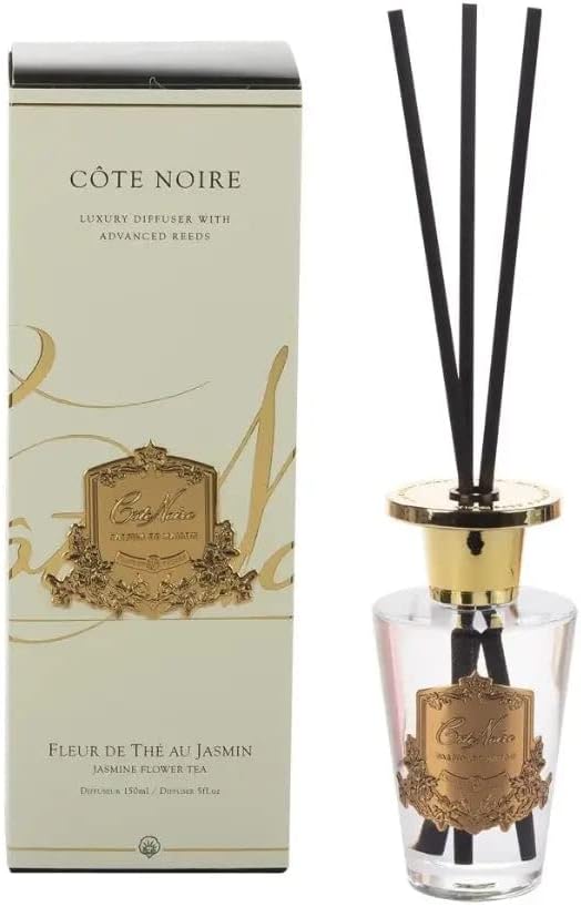 Cote Noire Jasmine Flower Tea Diffuser Gold 150ml